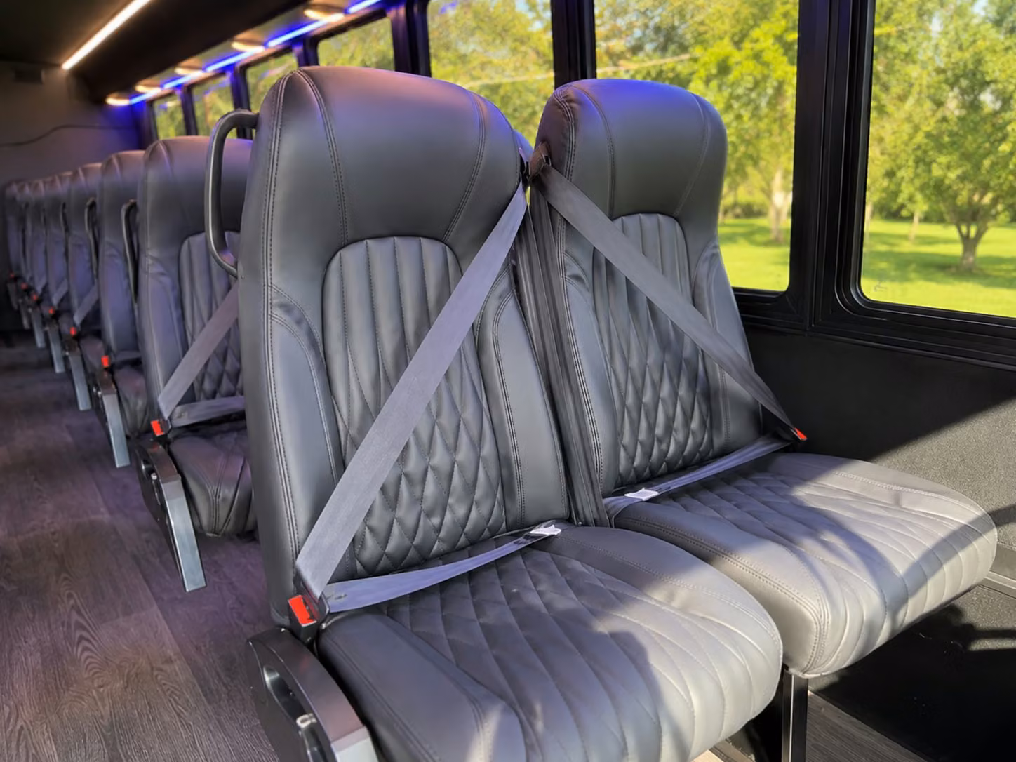 15 passenger minibus interior