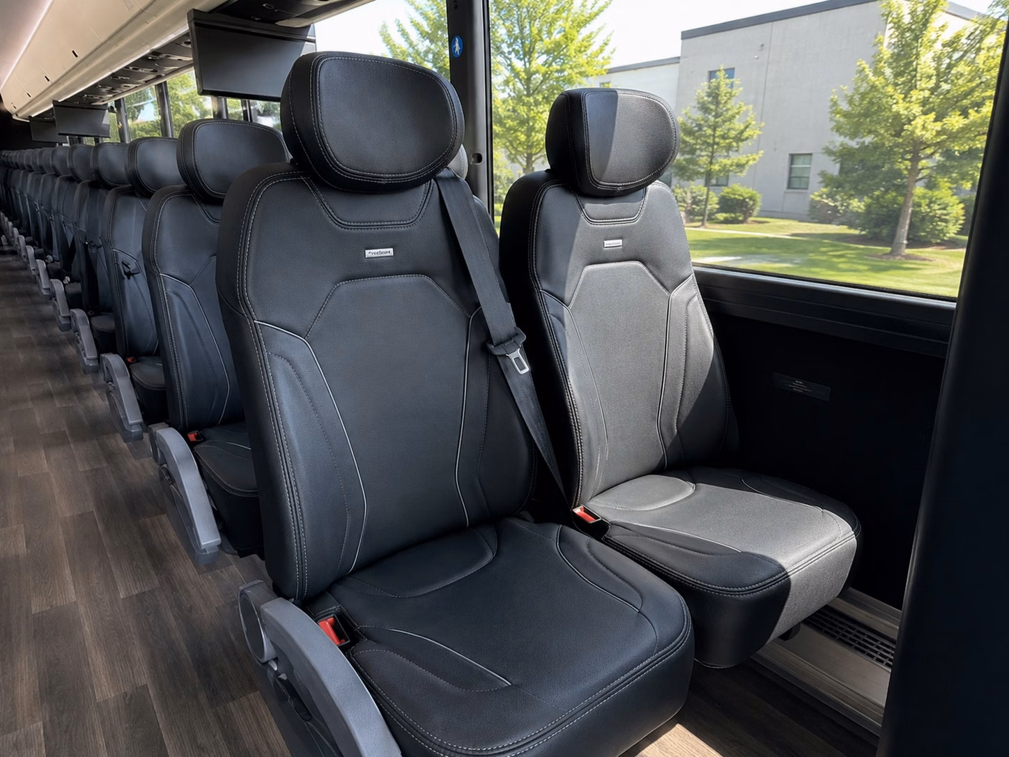56 passenger charter bus interior